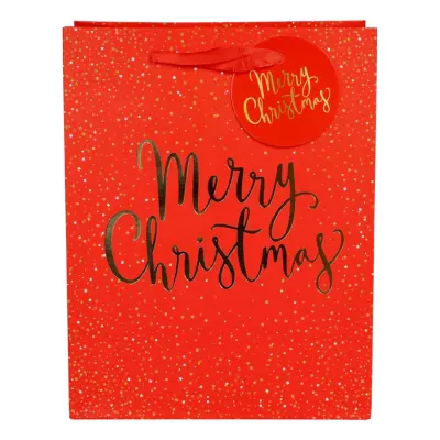 Presentpåse Merry Christmas Röd