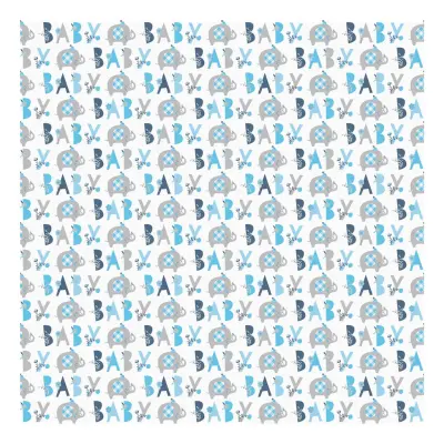 Presentpapper Baby med Elefanter Blå