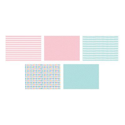 Presentpapper Baby Shower Mönstrad - 50-pack