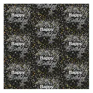 Presentpapper Glitter Happy Birthday