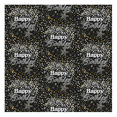 Presentpapper Glitter Happy Birthday