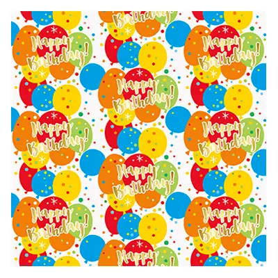 Presentpapper Guld Happy Birthday