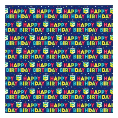 Presentpapper Happy Birthday Tårta