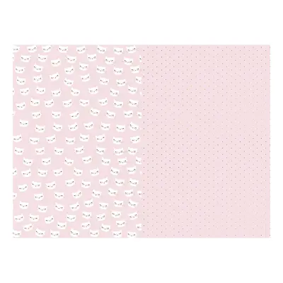 Presentpapper Katter Pastellrosa - 2-pack