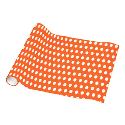 Presentpapper Polka Dot Orange