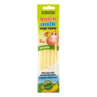 Quick Milk Sugrör Banan - 5-pack