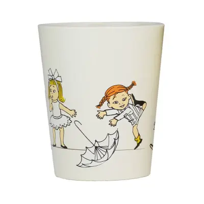 Rätt Start mugg, Pippi Cirkus beige