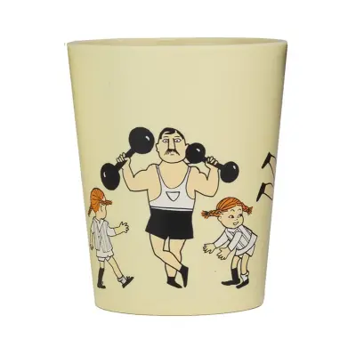 Rätt Start mugg, Pippi Cirkus gul