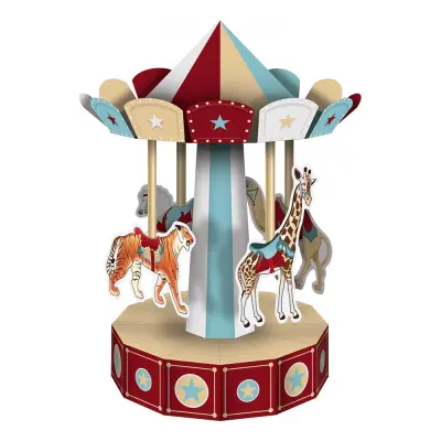 Retro Cirkuskarusell Bordsdekoration