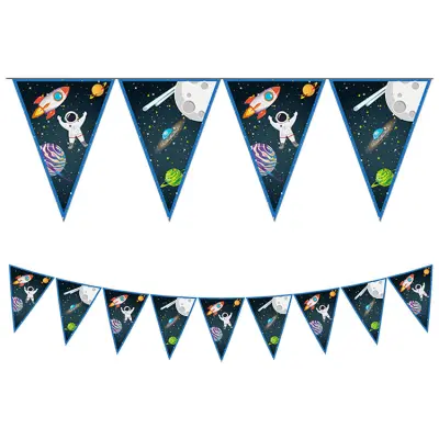 Rymdraket Flaggbanderoll