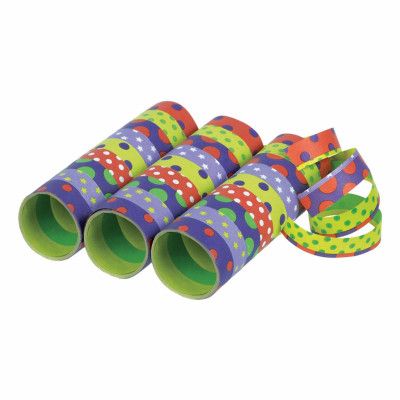 Serpentiner Grön Prickig - 3-pack