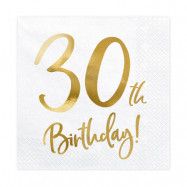 Servett 30 Birthday 20-pack