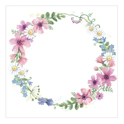 Servett Blomsterkrans - 20-pack