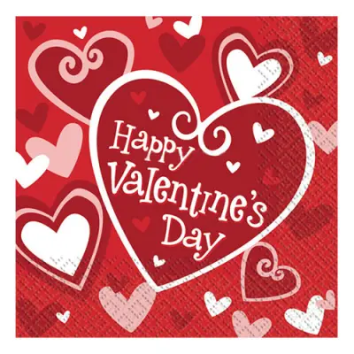 Servett Happy Valentine's Day - 16-pack