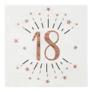 Servetter 18 Sparkling Roséguld