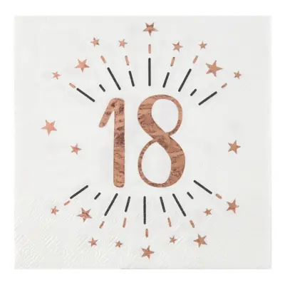 Servetter 18 Sparkling Roséguld