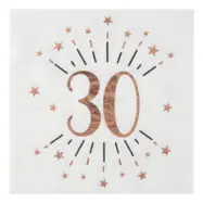 Servetter 30 Sparkling Roséguld