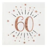 Servetter 60 Sparkling Roséguld