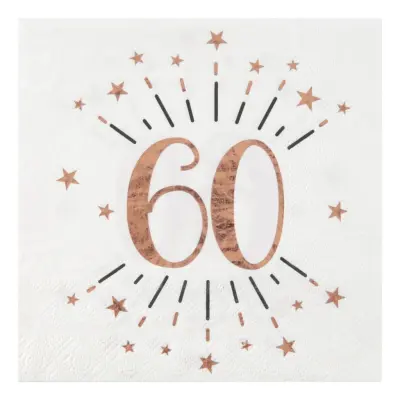 Servetter 60 Sparkling Roséguld