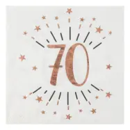 Servetter 70 Sparkling Roséguld