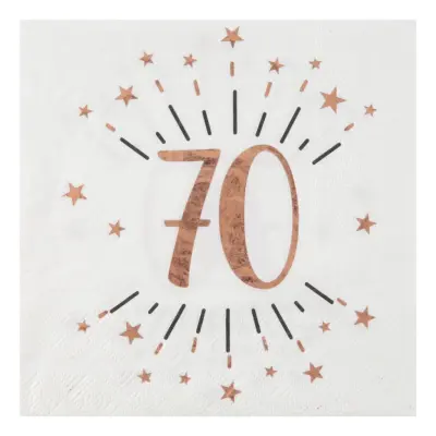 Servetter 70 Sparkling Roséguld