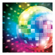 Servetter 70-tal Disco - 16-pack