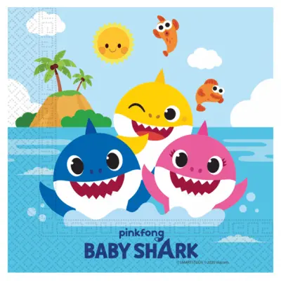 Servetter Baby Shark 20-pack