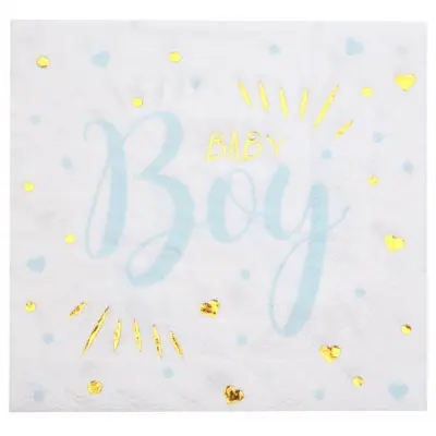 Servetter Baby Shower - Baby Boy 20-pack