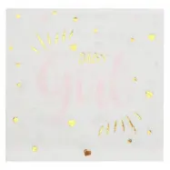 Servetter Baby Shower - Baby Girl 20-pack