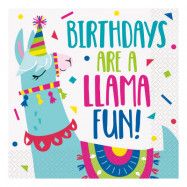 Servetter Birthdays Are a Llama Fun - 16-pack