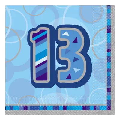 Servetter Blå 13 - 16-pack