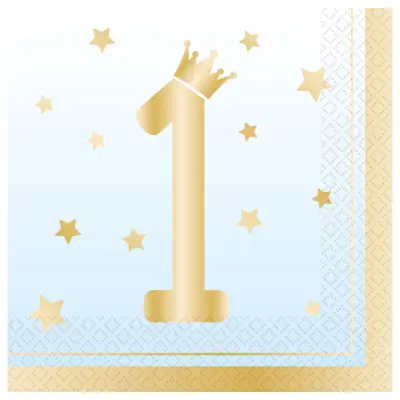 Servetter Blå Fade 1 Års Kalas 16-pack