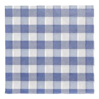Servetter Blå Rutig - 100-pack