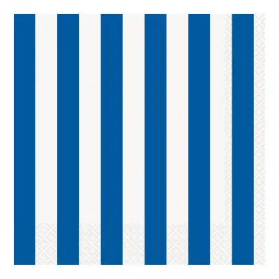 Servetter Blå/Vit Randiga - 16-pack