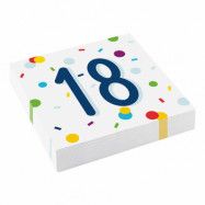 Servetter Confetti Birthday 18 - 20-pack