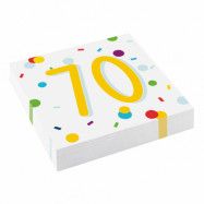 Servetter Confetti Birthday 70 - 20-pack