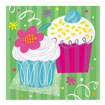 Servetter Cupcakes Happy Birthday - 16-pack