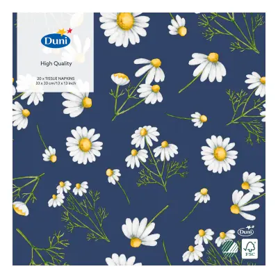 Servetter Daisy Blå