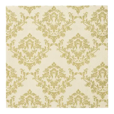 Servetter Damask Guld - 20-pack
