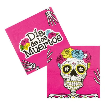 Servetter Dia de Los Muertos - 12-pack