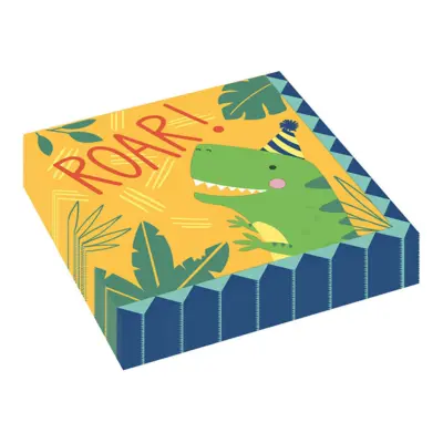 Servetter Happy Dino Birthday - 16-pack