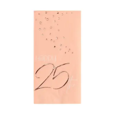 Servetter Elegant 25 års rosa 33 x 33 cm 10-pack