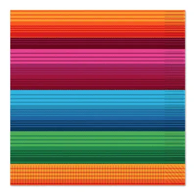 Servetter Fiesta Flerfärgade - 16-pack