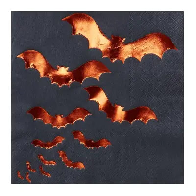 Servetter Fladdermöss Orange Metallic - 20-pack
