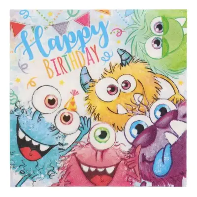 Servetter Funny Monsters - 20-pack