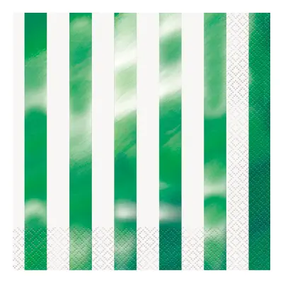 Servetter Gröna Randiga - 16-pack