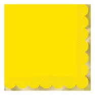Servetter Gul med Guldkant - 20-pack