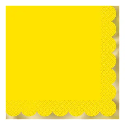 Servetter Gul med Guldkant - 20-pack