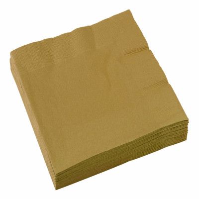 Servetter Guldfärgade - 20-pack