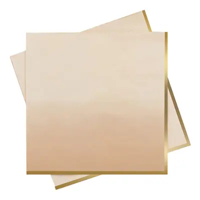 Servetter Guld/Persika Ombre - 16-pack